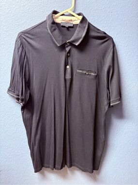 Men's  Navy Blue Shirt with Contrast Trim